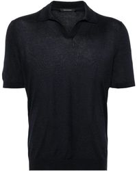 Tagliatore - Fine-knit Silk Polo Shirt - Lyst
