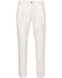 Barba Napoli - Pleat-detail Linen Trousers - Lyst