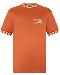 Golden Goose - Striped Trim T-Shirt - Lyst