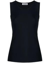 Jil Sander - Sleeveless Stretch Tank Top - Lyst