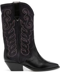 Isabel Marant - Duerto Leather & Suede Cowboy Boot - Lyst
