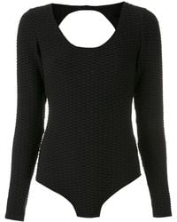 Amir Slama - Texture-Effect Open Back Bodysuit - Lyst