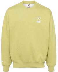 Aape By A Bathing Ape - Logo-Patch Crew-Neck Cotton-Blend Sweatshirt - Lyst