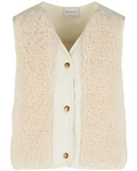 Moncler - Fluffy Teddy Padded Gilet - Lyst
