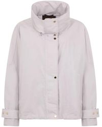 Moorer - Chaqueta Con Botones Y Cuello Alto - Lyst