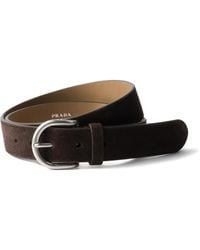 Prada - Suede Belt - Lyst