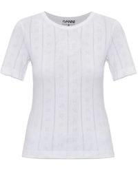Ganni - Top With A Patch - Lyst