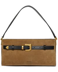Nanushka - Mini Harmonica Buckle-Detail Leather Shoulder - Lyst