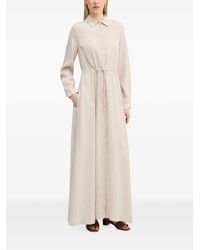 GAUDI - Drawstring-Waist Button-Up Maxi Dress - Lyst