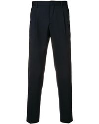 Entre Amis Tailored Straight Leg Trousers - Blue