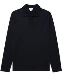 Sunspel - Ribbed-Knit Long-Sleeve Sweater - Lyst