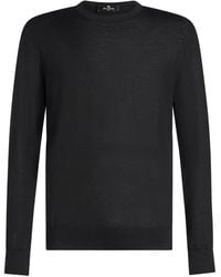 Etro - Logo-Embroidered Crew-Neck Jumper - Lyst