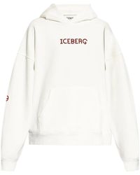 Iceberg - Logo-Print Cotton Hoodie - Lyst