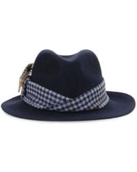 ALEXIA ALVAREZ DE TOLEDO - Houndstooth-Trim Hat - Lyst