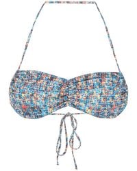 Sian Swimwear - Halle Tweed-Print Bikini Top - Lyst