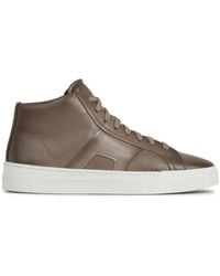 Santoni - High-Top-Sneakers Mit Logo-Print - Lyst