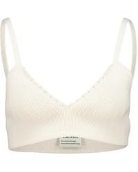 Escvdo - Cima Scalloped Ribbed-Knit Top - Lyst