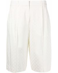 Karl Lagerfeld Monogram Jacquard Shorts - White