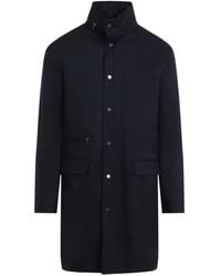 Kiton - Jas Met Verborgen Sluiting En Hoge Hals - Lyst