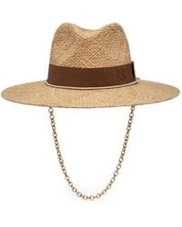 Ruslan Baginskiy - Chain-Strap Straw Fedora Hat - Lyst