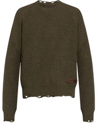 DSquared² - Textured Knit Sweater With Cut-Out Details And Rel - Lyst