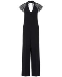 Twinset - Crêpe And Lace Jumpsuit - Lyst