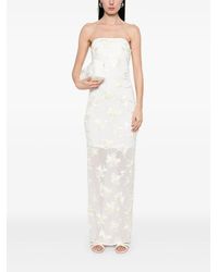 rotate bridal floral appliqu midi dress Bridal floral-appliqu midi dress in white - Rotate