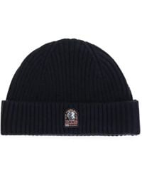 Parajumpers - Ribbed-Knit Logo-Patch Beanie Hat - Lyst