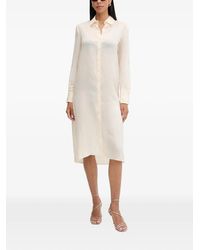 Patrizia Pepe - Side-Slit Shirt Midi Dress - Lyst
