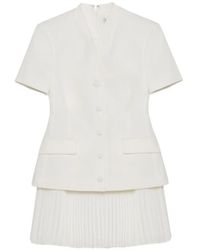Jonathan Simkhai - Leah Pleated-Skirt Blazer Mini Dress - Lyst