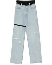 ALAINPAUL - Distressed Strap Jeans - Lyst