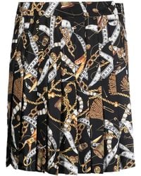 Moschino - Knife-Pleat Silk A-Line Skirt - Lyst