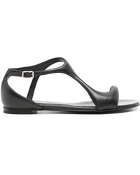 Alexander McQueen - Leather Flat Sandals - Lyst
