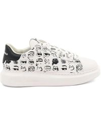 Karl Lagerfeld - Logo-Print Sneakers - Lyst
