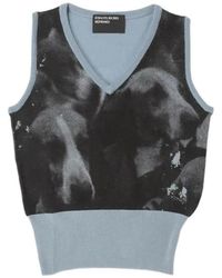 Enfants Riches Deprimes - Graphic-Print V-Neck Sweater - Lyst