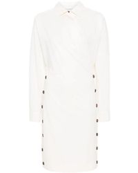 Philosophy Di Lorenzo Serafini - Poplin Wrap Mini Dress - Lyst