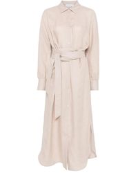 Manuel Ritz - Maxi-Hemdkleid Aus Leinen - Lyst