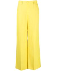 P.A.R.O.S.H. - High-waisted Wide-leg Trousers - Lyst