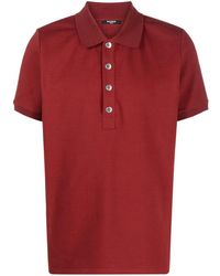 Balmain - Monogram-Pattern Piqué Polo Shirt - Lyst