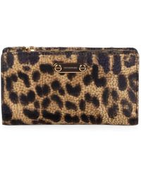 Borbonese - Leopard-Print Logo-Plaque Wallet - Lyst