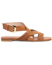Stuart Weitzman - Sai Square-Toe Sandals - Lyst