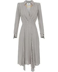 Elisabetta Franchi - Geometric-Print Shirt Midi Dress - Lyst