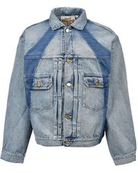 Dear BORO - 1985 Faded-Effect Paneled Denim Jacket - Lyst