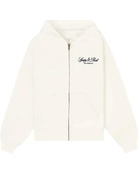 Sporty & Rich - Logo-Print Zip-Up Hoodie - Lyst