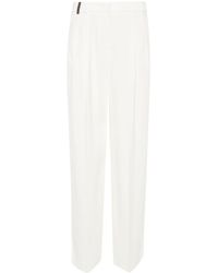 Peserico - Crepe Wide-leg Trousers - Lyst