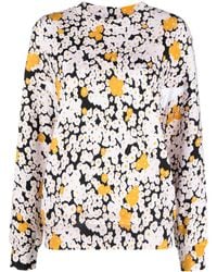 Lanvin - Floral-Print Cotton Sweatshirt - Lyst