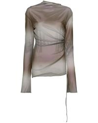 Jade Cropper - Draped Long-Sleeve Top - Lyst