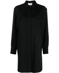 McQueen - Vestido Camisero Corto Con Cierre Oculto - Lyst