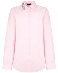 Liu Jo - Shirt With Bejewelled Embroidery - Lyst