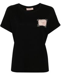 Twin Set - Camiseta con apliques de strass - Lyst